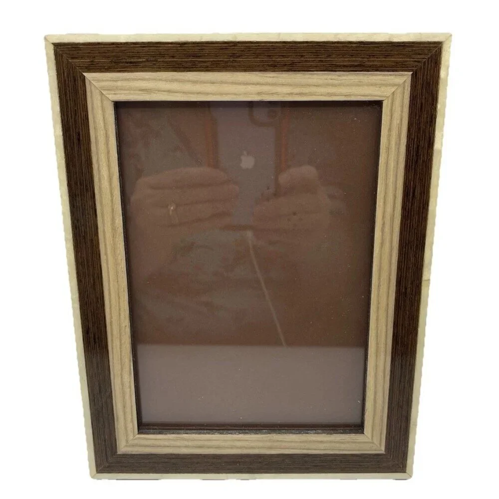 Natalini Wood Picture Frame Made Italy Italian Tan Brown Marquetry For 5